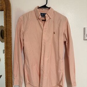 Polo Ralph Lauren Men's Light Pink Striped Button Down Shirt